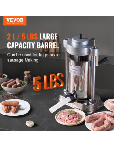 Prensa Manual de Salchichas VEVOR 2 L Acero Inoxidable 2