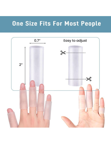 20 Protectores de Dedos de Gel Silicona Alivio Dolor