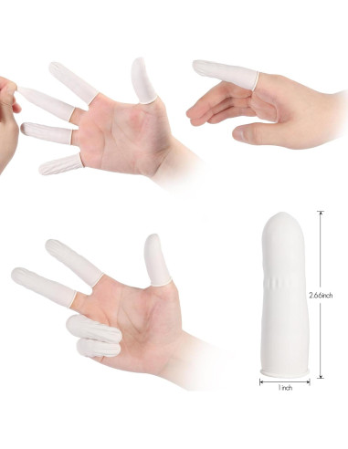 Dedales de látex Ueixieo medianos 210 PCS protectores