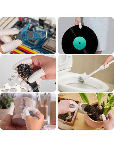 Dedales de látex Ueixieo medianos 210 PCS protectores