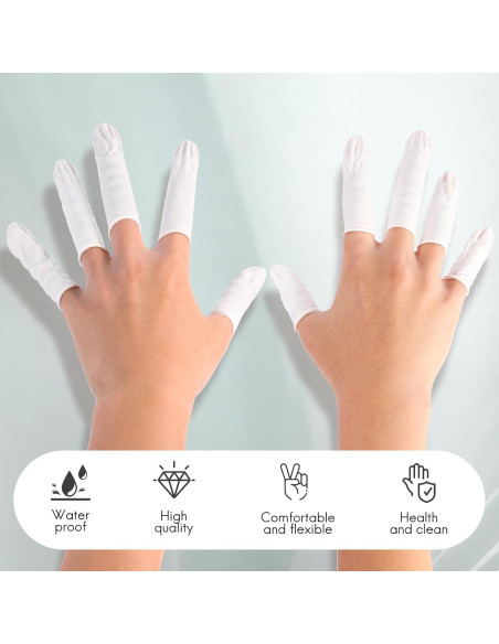 Dedales de látex Ueixieo medianos 210 PCS protectores