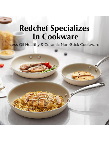 Juego de Ollas y Sartenes Cerámicas Redchef Antiadherentes