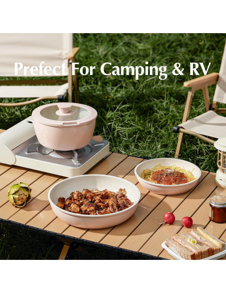 Juego de Ollas y Sartenes RedChef de Cerámica Antiadherente 22 Piezas