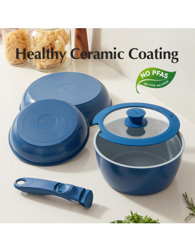 Juego de Ollas y Sartenes Cerámicas Redchef Antiadherentes