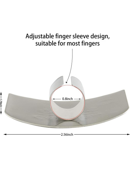 2 Protectores de Dedos de Acero Inoxidable para Cocina