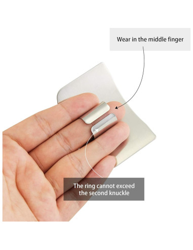 2 Protectores de Dedos de Acero Inoxidable para Cocina