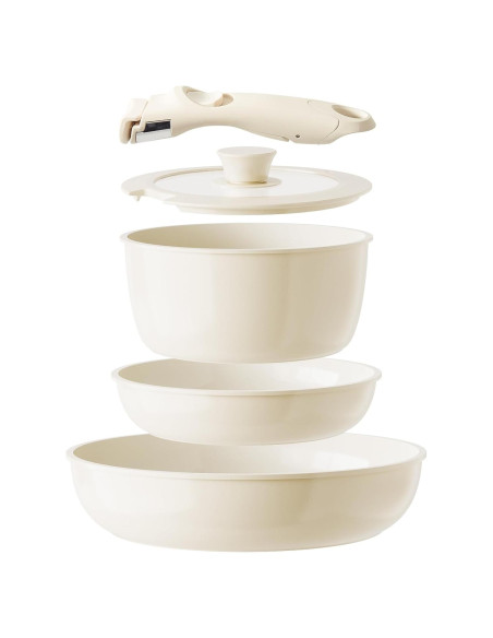 Juego de Ollas y Sartenes Cerámicas Redchef 5 Piezas