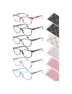 Paquete de 6 Gafas de Lectura Boncamor con Filtro de Luz Azul