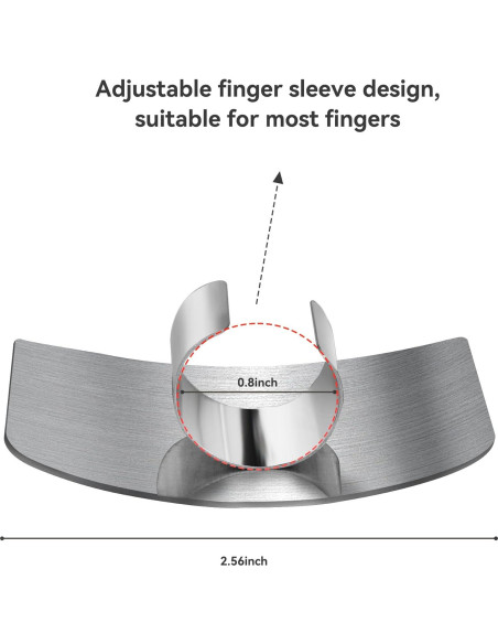 Guardias de Dedos de Acero Inoxidable Fyougemgoo (2 Unidades)