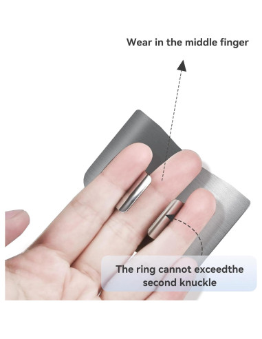 Guardias de Dedos de Acero Inoxidable Fyougemgoo (2 Unidades)