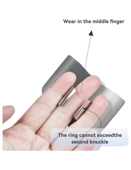 Guardias de Dedos de Acero Inoxidable Fyougemgoo (2 Unidades)