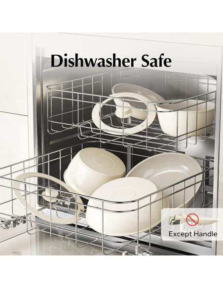 Juego de Sartenes y Ollas Redchef 16 Piezas Cerámica Beige