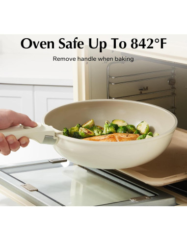 Juego de Sartenes y Ollas Redchef 16 Piezas Cerámica Beige