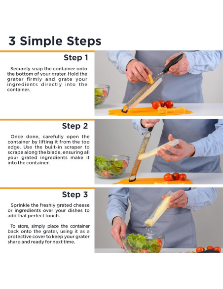 Rallador Fino Deiss LUX Acero Inoxidable 37.5 cm