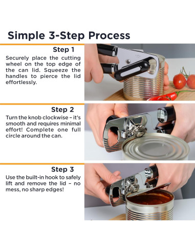 Abrelatas Manual Deiss PRO Acero Inoxidable 20,77 cm