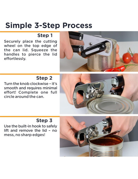 Abrelatas Manual Deiss PRO Acero Inoxidable 20,77 cm