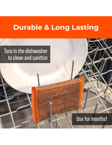 Esponjas de Acero Inoxidable Braize 201-4 para Fregar 4 Unidades