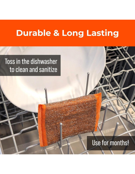 Esponjas de Acero Inoxidable Braize 201-4 para Fregar 4 Unidades