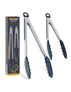 Pinzas de Cocina Deiss PRO con Puntas de Silicona - Juego de 2