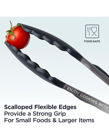 Pinzas de Cocina Deiss PRO con Puntas de Silicona - Juego de 2