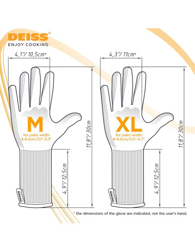 Guantes Deiss PRO Anticorte Grado Alimenticio XL - Protección Nivel 5