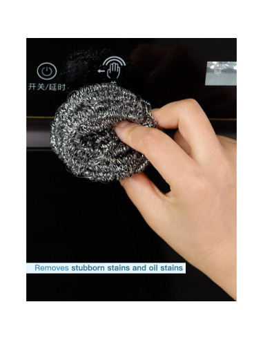 12 Estropajos de Acero Inoxidable Carrie Joe para Cocina