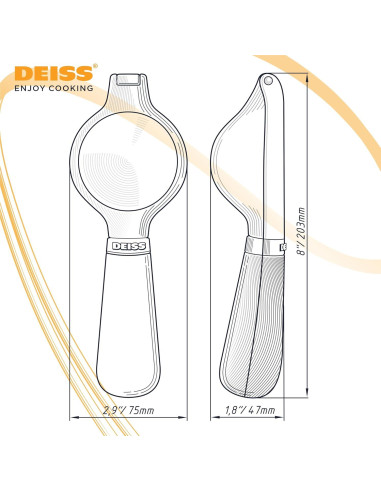 Exprimidor Manual Deiss PRO de Metal 0.75L Antideslizante