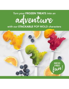 Moldes de Paletas de Silicona Tovolo Dino 4 Piezas 73,93 ml 2