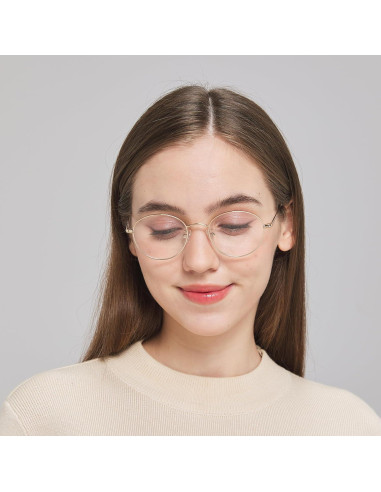 Gafas Ópticas Jolafull JF2403 Metal Redondas con Lentes Claros