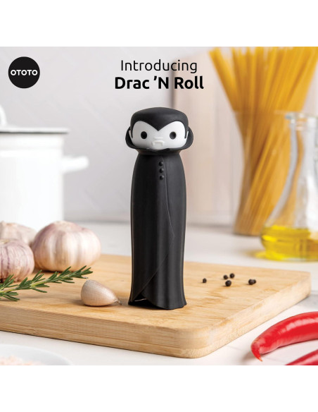 Rodillo de Ajo OTOTO Drac N' Roll de Silicona - Gadget Divertido