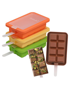 Molde de Silicona para Paletas Webake Barra de Chocolate 4 Pzs