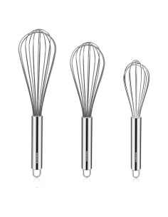 Juego de Batidores de Acero Inoxidable NileHome 3 Pzas