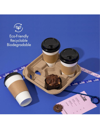 Bandejas de Transporte de Bebidas FMP Brands 4 Tazas 45 Pzas