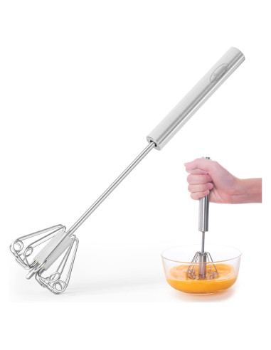 Batidor Semiautomático Newness de Acero Inoxidable 30 cm