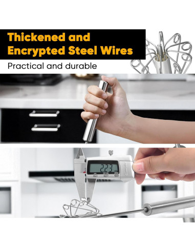 Batidor Semiautomático Newness de Acero Inoxidable 30 cm