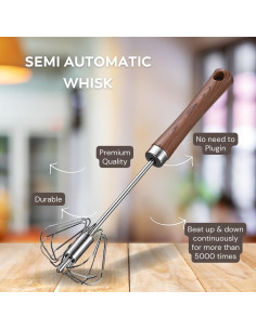 Batidor Manual BrapWrap 30 cm Acero Inoxidable Semi Automático 2