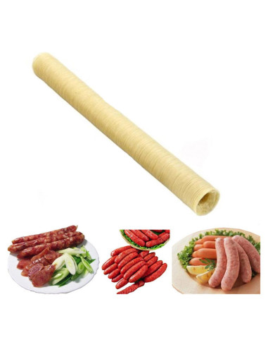 Tripas de colágeno comestible ECYC 14m 28mm para salchichas