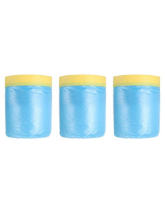 Película de Enmascarar Pre-Cinta uxcell 0.55m x 20.12m Azul 3Pcs