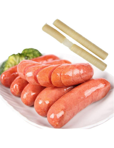Tripas de colágeno comestible ECYC 14m 28mm para salchichas