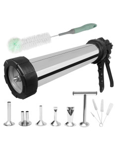 Kit embutidora salchichas Coolli 2 kg acero inoxidable 5 boquillas