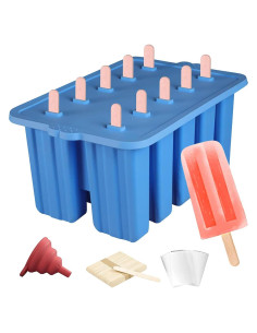 Moldes de Paletas de Silicona Waybesty Azul Reutilizables