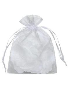 YunKo 50 Bolsas de Organza 15x23 cm Cierre de Cuerda