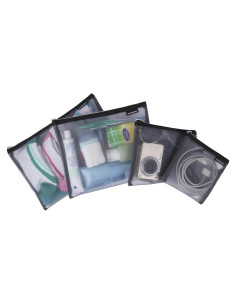 Travelon Set de 4 Bolsas de Malla Gris 24x32 cm
