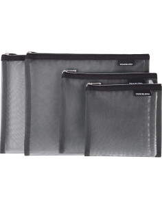 Travelon Set de 4 Bolsas de Malla Gris 24x32 cm 2