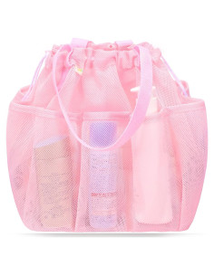 Caddy de Ducha Portátil Famichan Rosa 27,22 kg 8 Bolsillos