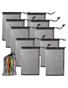 GXXMEI 10 Bolsas de Malla Nylon 20x30 cm con Cordón