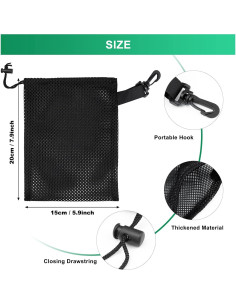 10 Bolsas de Malla Nylon Riuog con Cierre de Cordón 15x20 cm 2