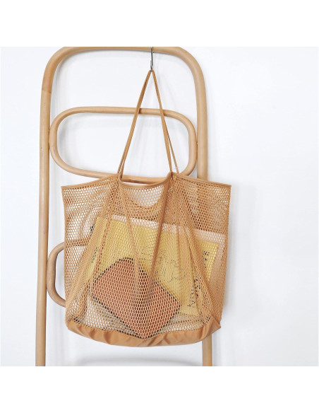 Bolsa de Playa de Malla Hoxis para Mujeres 43,94x39,88cm Bolsa de Playa de Malla Hoxis para Mujeres 43,94x39,88cm