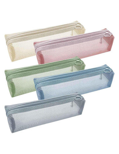 5 Piezas Bolsas de Malla con Cremallera Aswewamt 20 cm