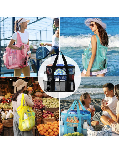 Bolsa de Playa Grande Tavaleu con Bolsillos Multifuncionales